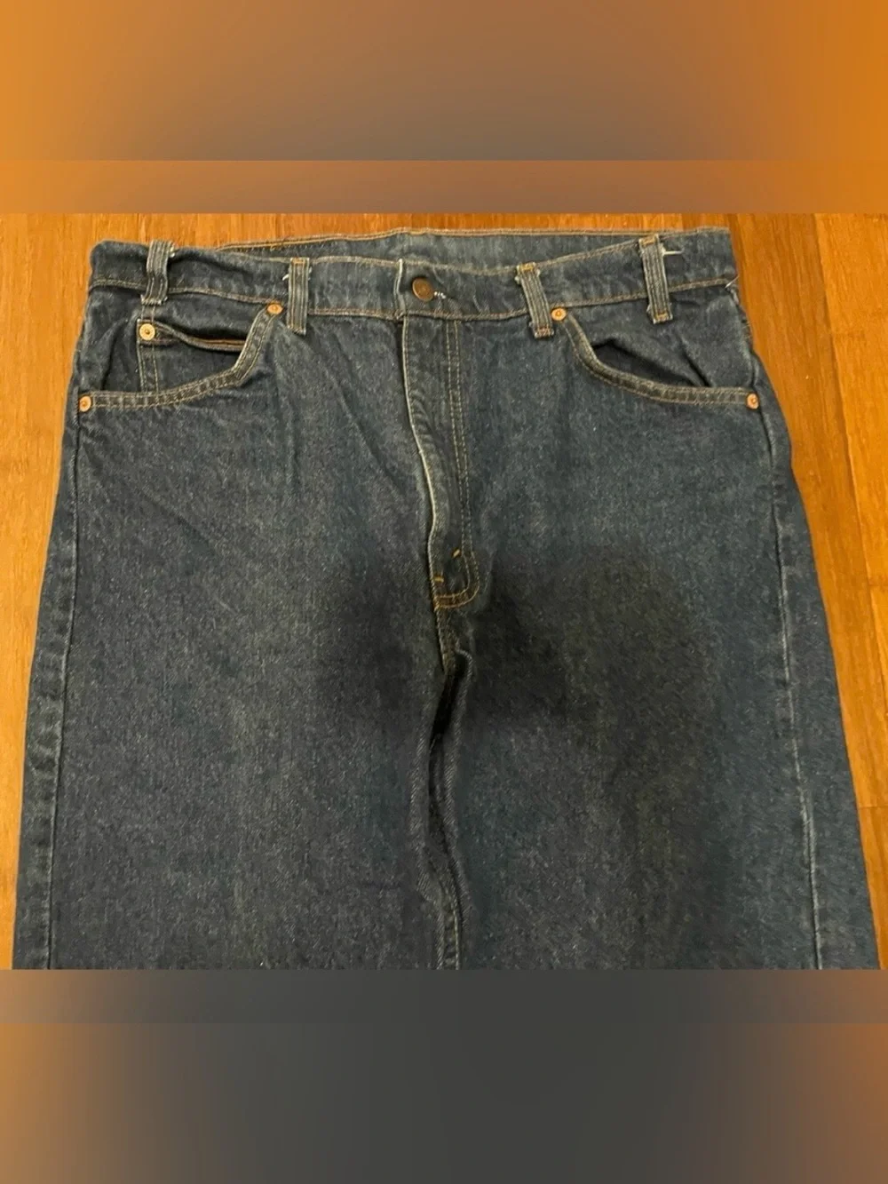 Levi’s Men's Jeans Vintage 505 Blue Straight-Leg Orange Tab 1990 USA 36 x 34